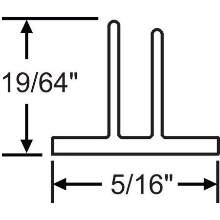 Strybuc PVC Double Fin Seal for 5/16in 22-279